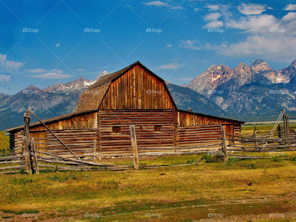 barn mountains old scenic by landon