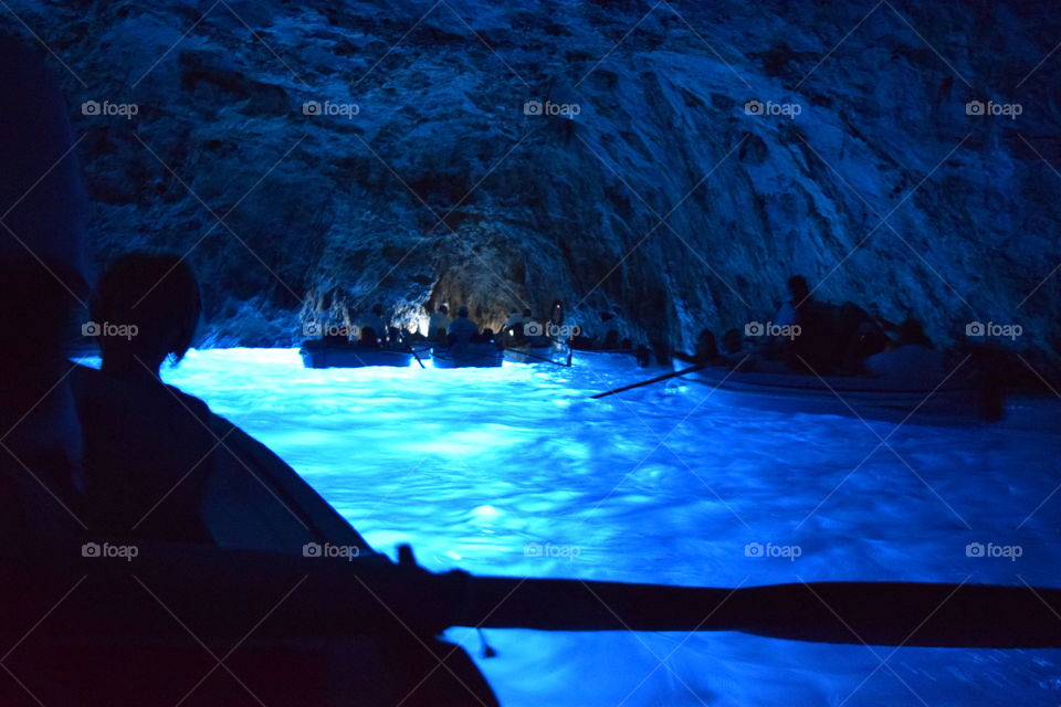 Blue Grotto. I swear it's real. No filter. 
