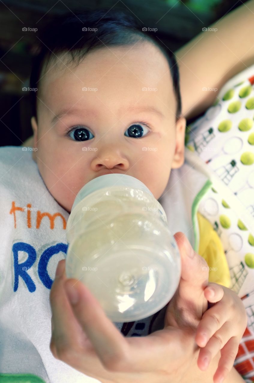 Baby drinking milk