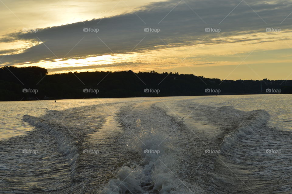 Sunset on the Mighty Missippi. 