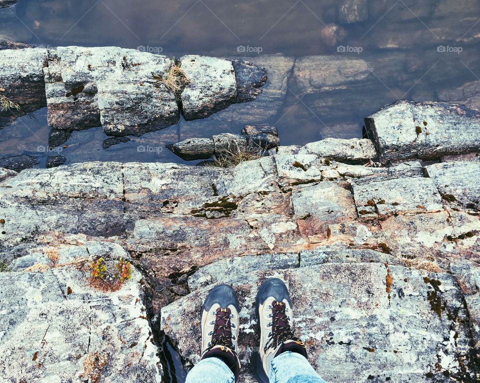 Feet view at the Rock 