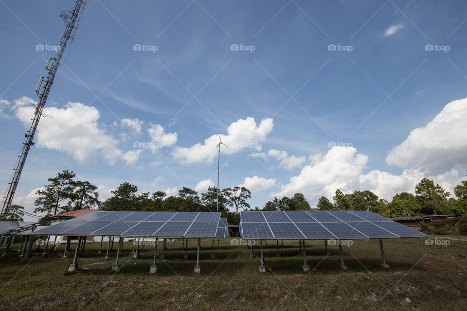 Solar cell in the field 