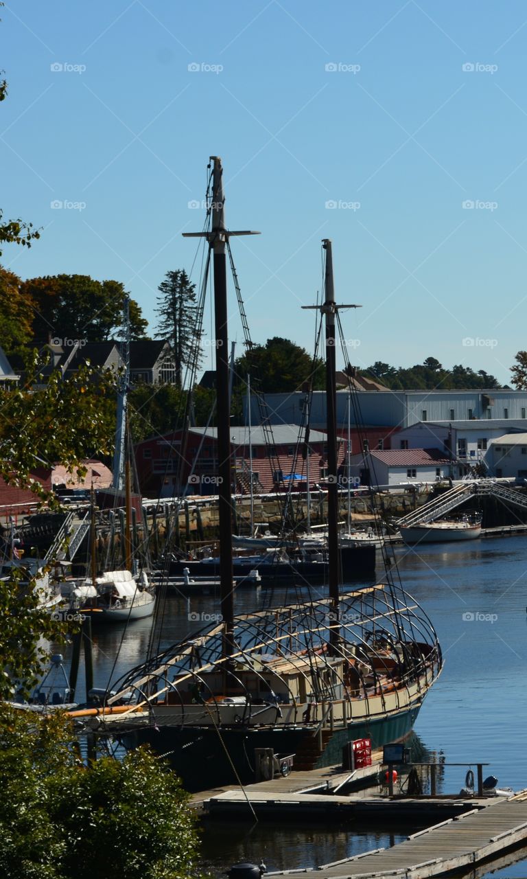 Schooner in Camden Harbor, Camden Maine