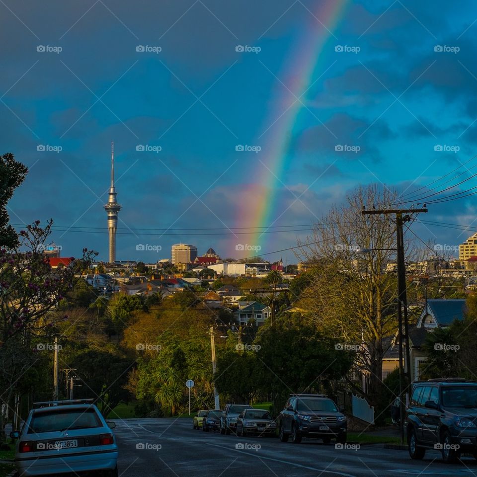 Rainbow and the Sky Tower