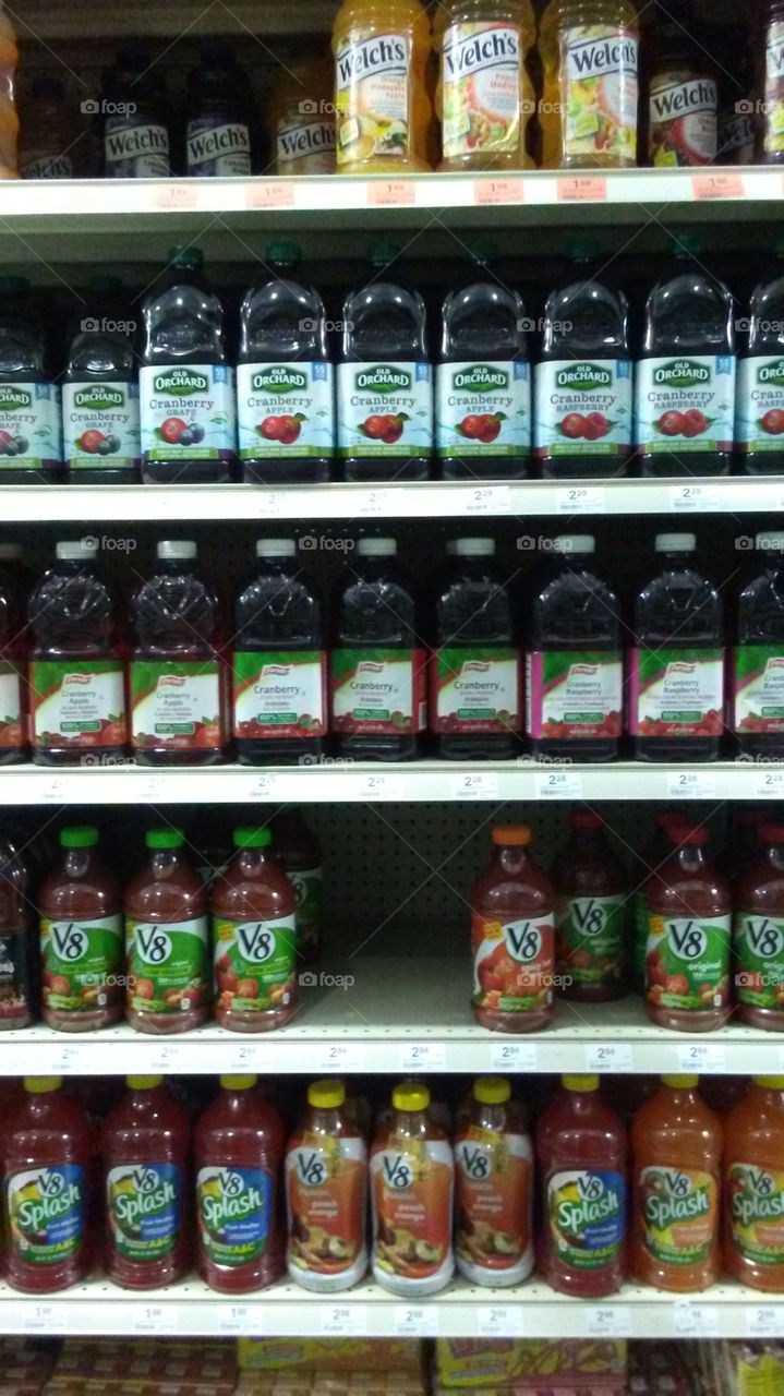 juice retail display