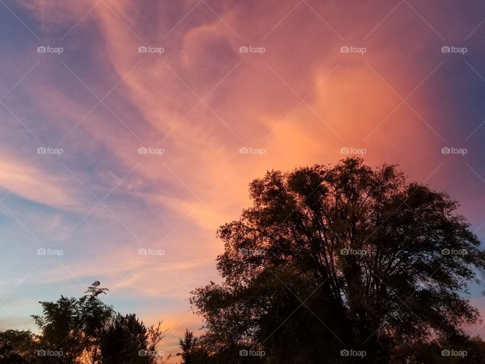 sunset on colorado sky
