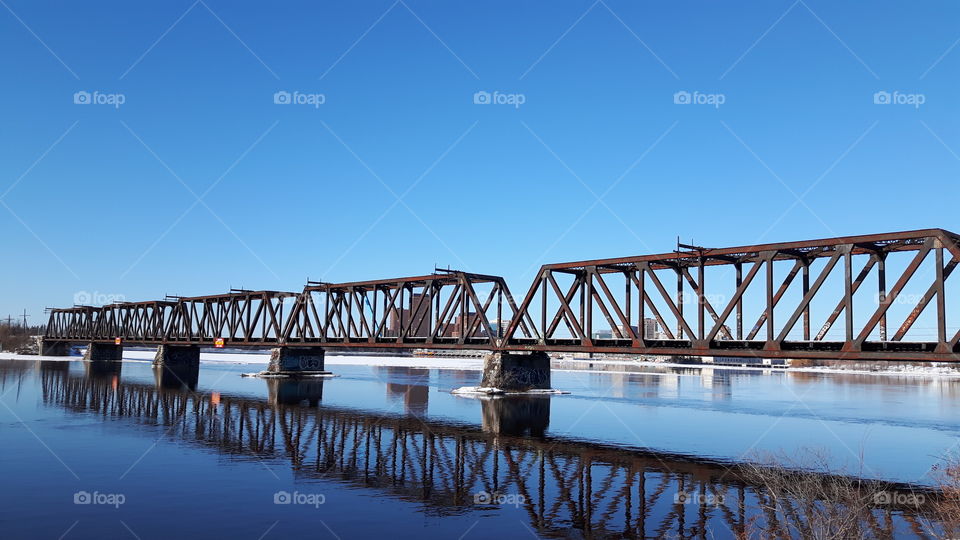 Reflection of the long bridge
