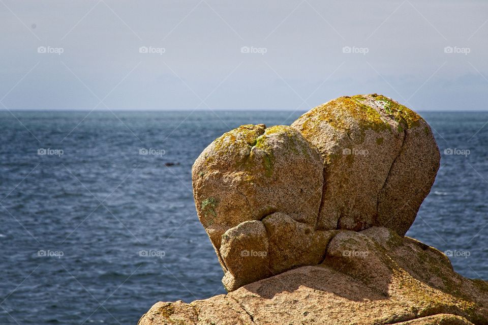 the coast of the island