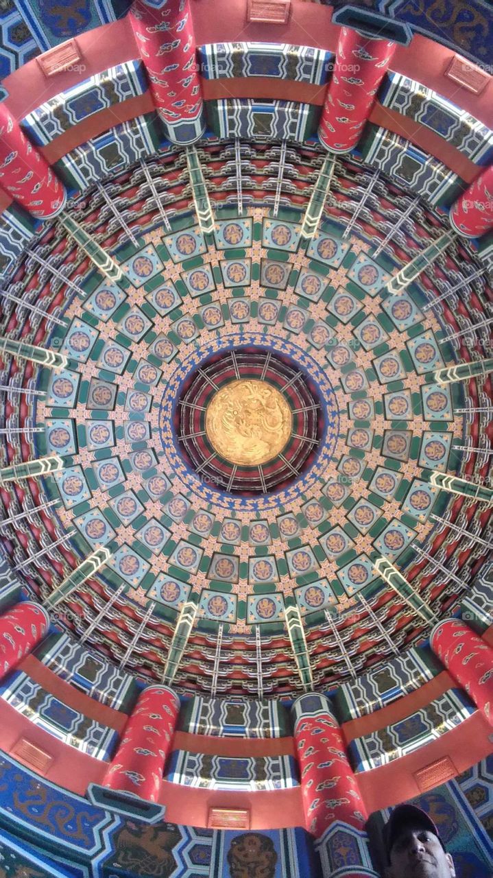 Inside the replica (@Epcot) of the Hall of Prayer for Good Harvests from the Temple of Heaven complex near Beijing.