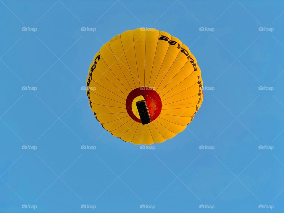 Yellow hot air balloon