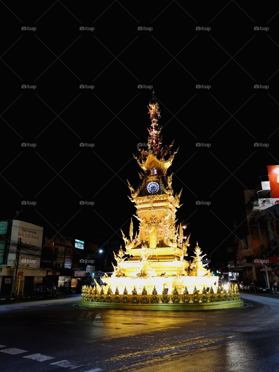 Art of Thailand Beautiful clock tower.