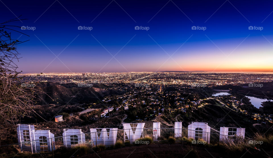 High behind the Hollywood Sign 