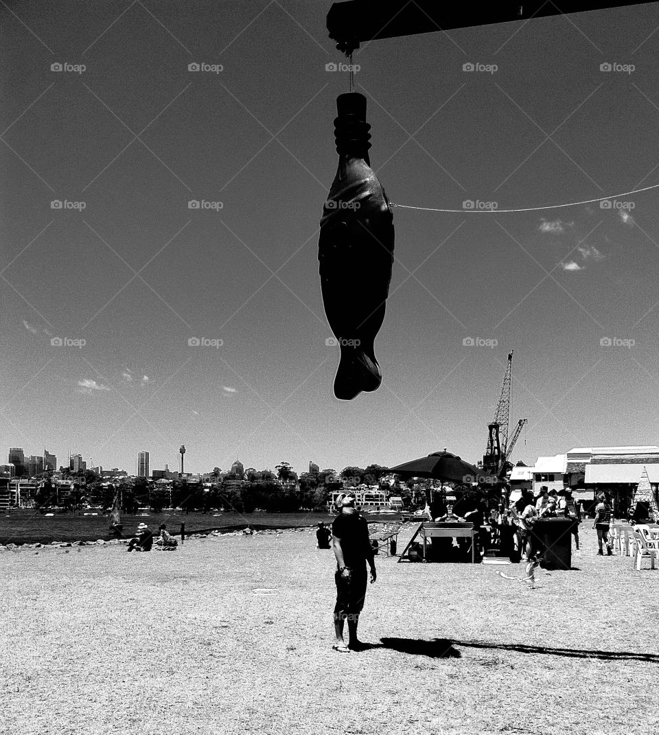 Art installation on cockatoo island Australia 