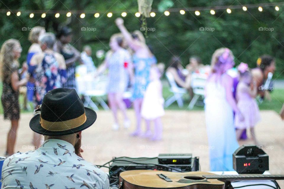 DJ at a wedding