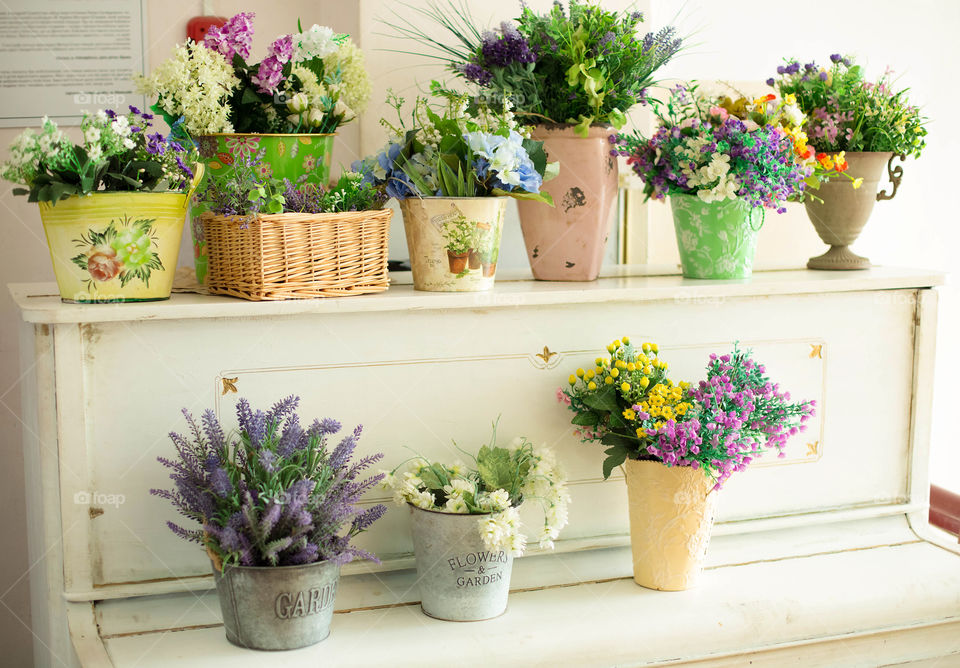 Bouquet of flowers at home