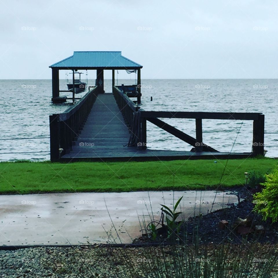 Great view of water from backyard 
