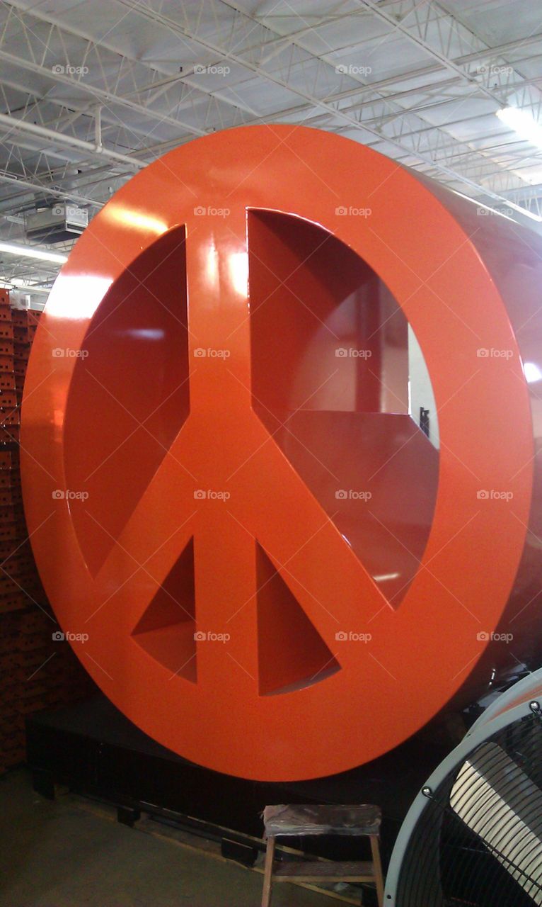 Peace . a giant peace symbol 