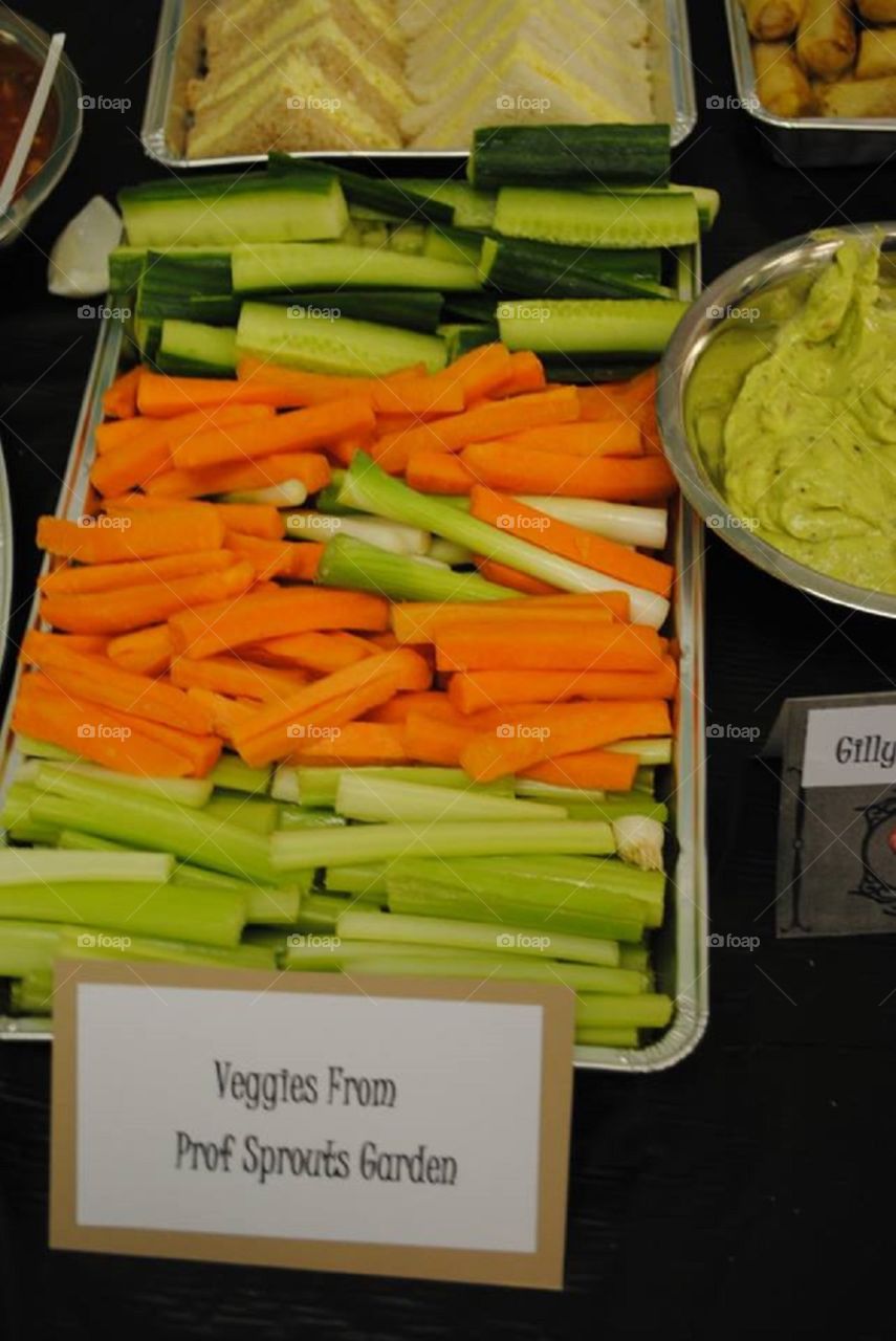 Vegetable platter, Harry Potter themed. 
