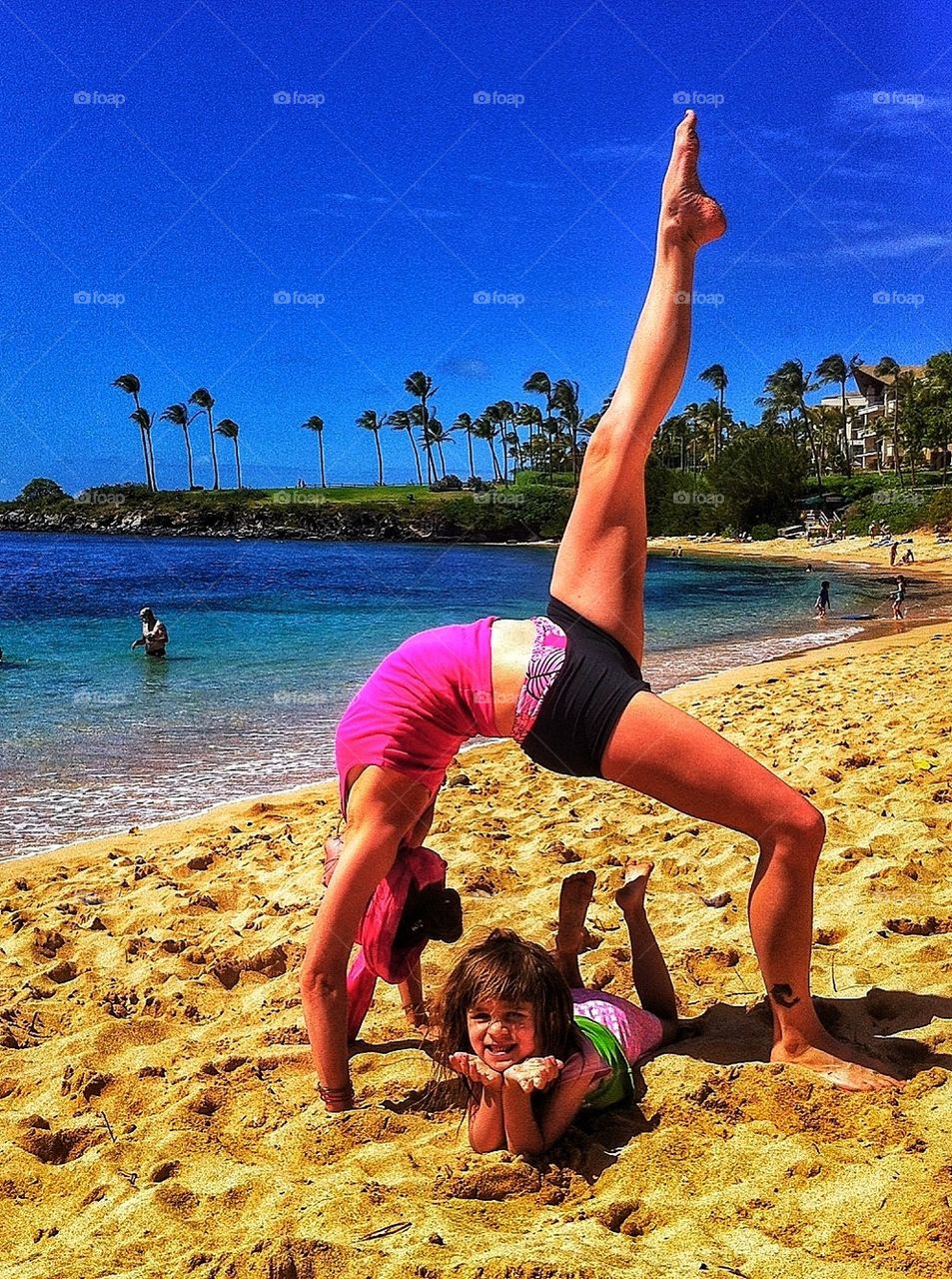 Yoga on the beach