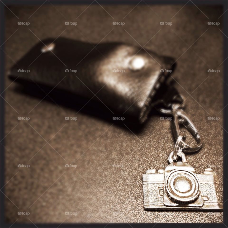 Camera keychain charm