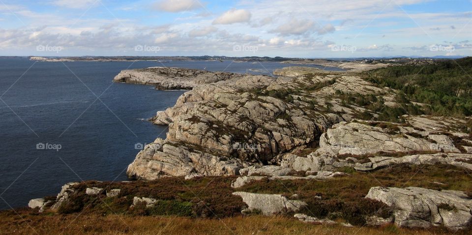 High angle view of beach