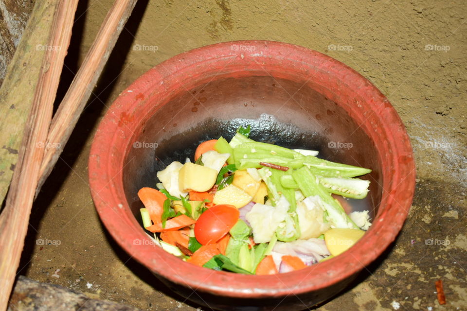 Cooking vegetable curry - Sri Lankan food tradition