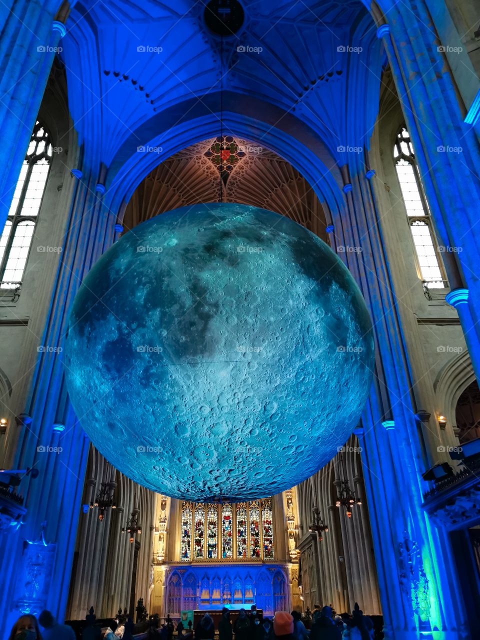 Moon in a cathedral