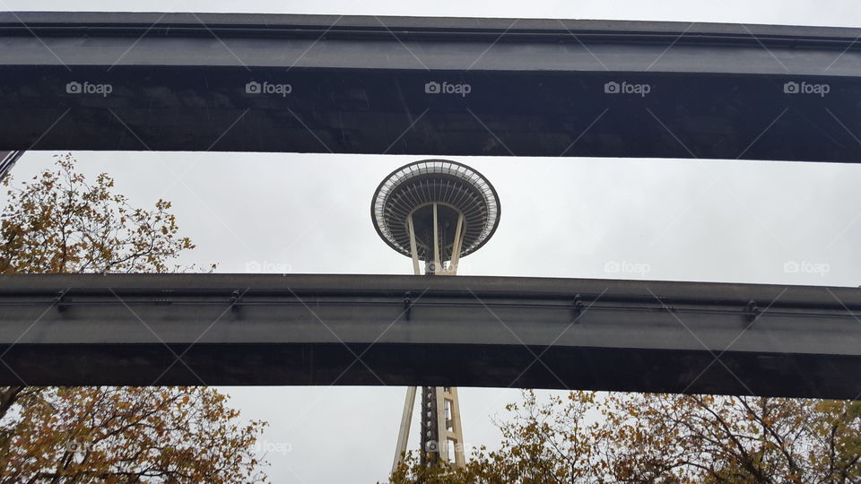 space needle and monorail