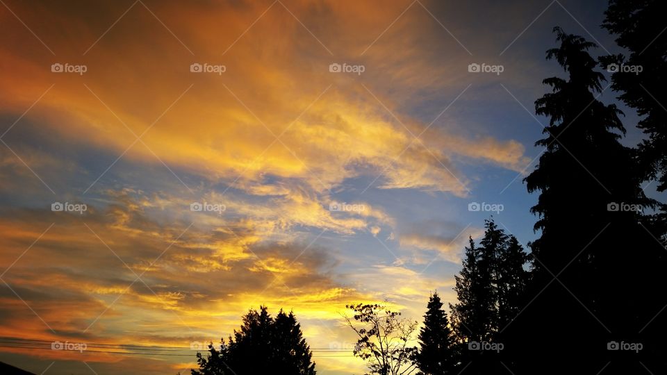 Sunset over Seattle.