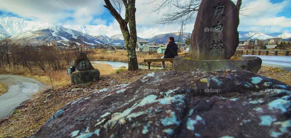 just relaxing outside.