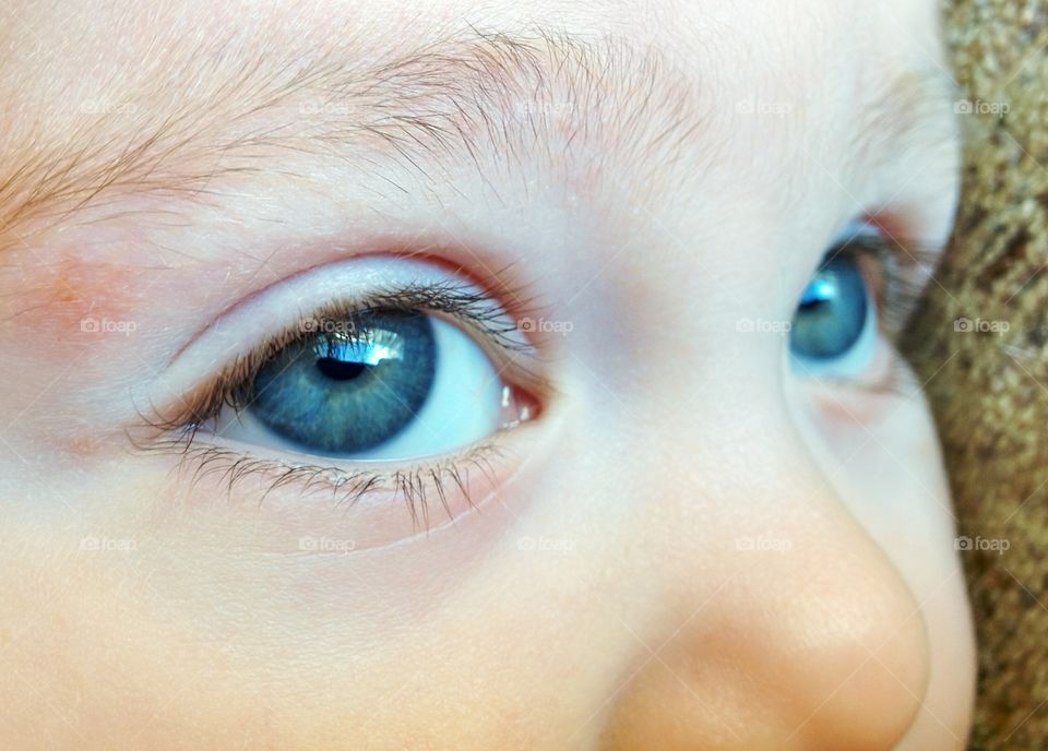 baby blue eyes. my sons beautiful eyes