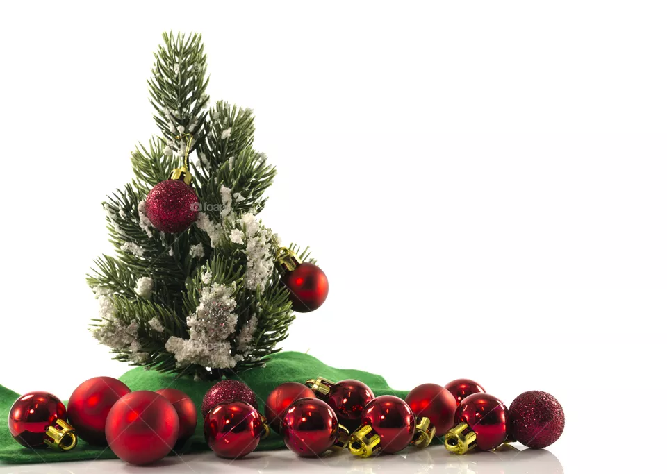 Christmas tree with balls