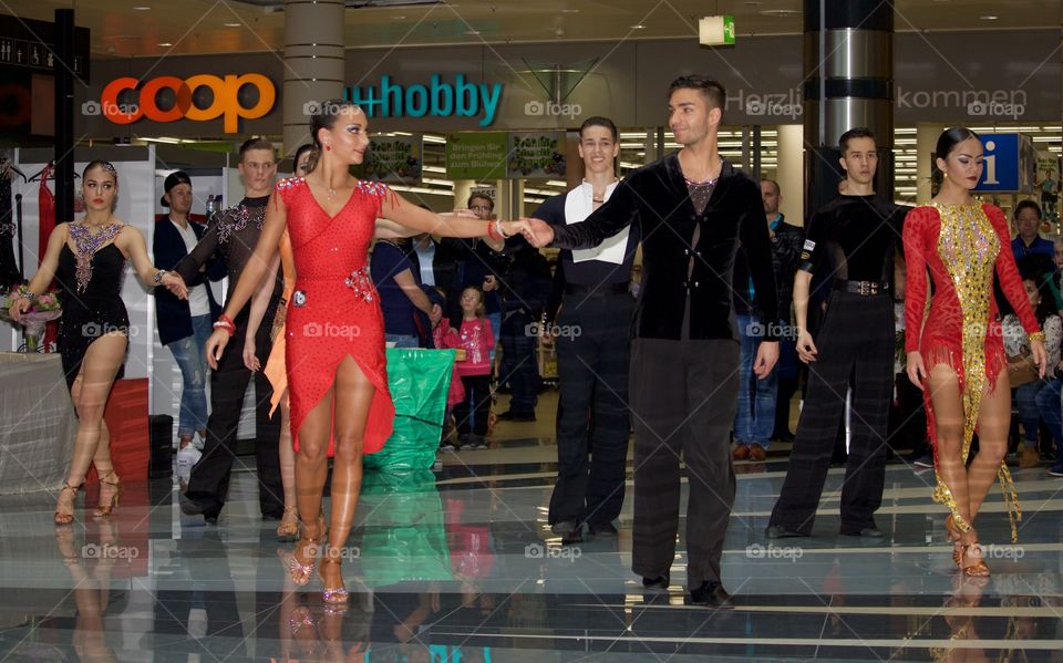 Couple Dancing In A Dance Contest