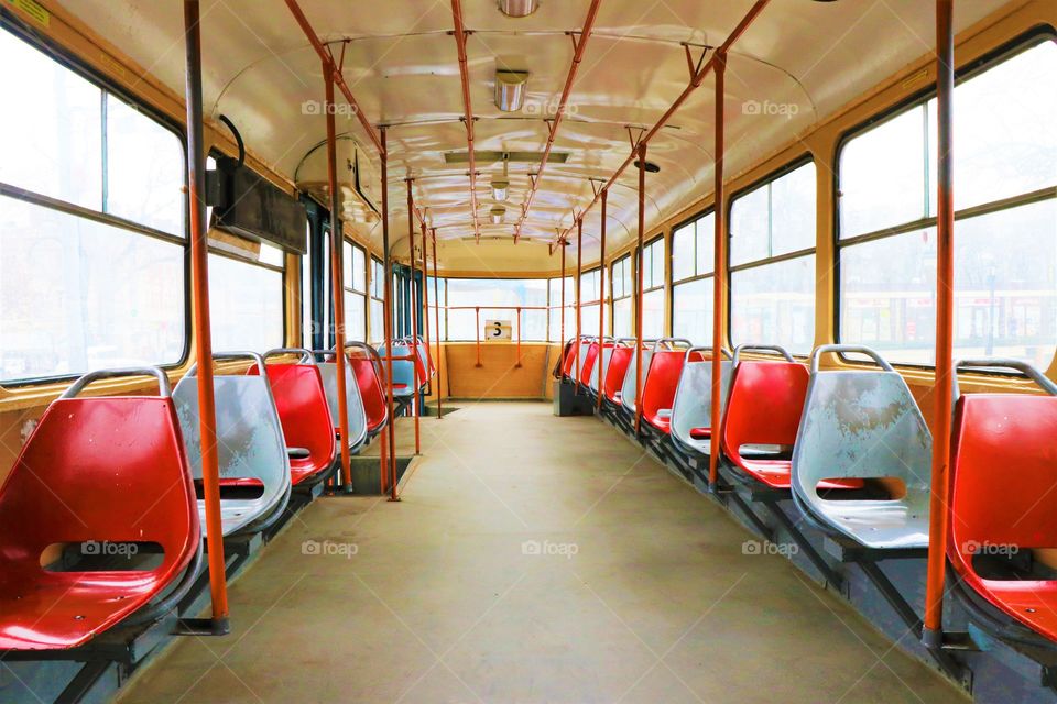 Empty tram