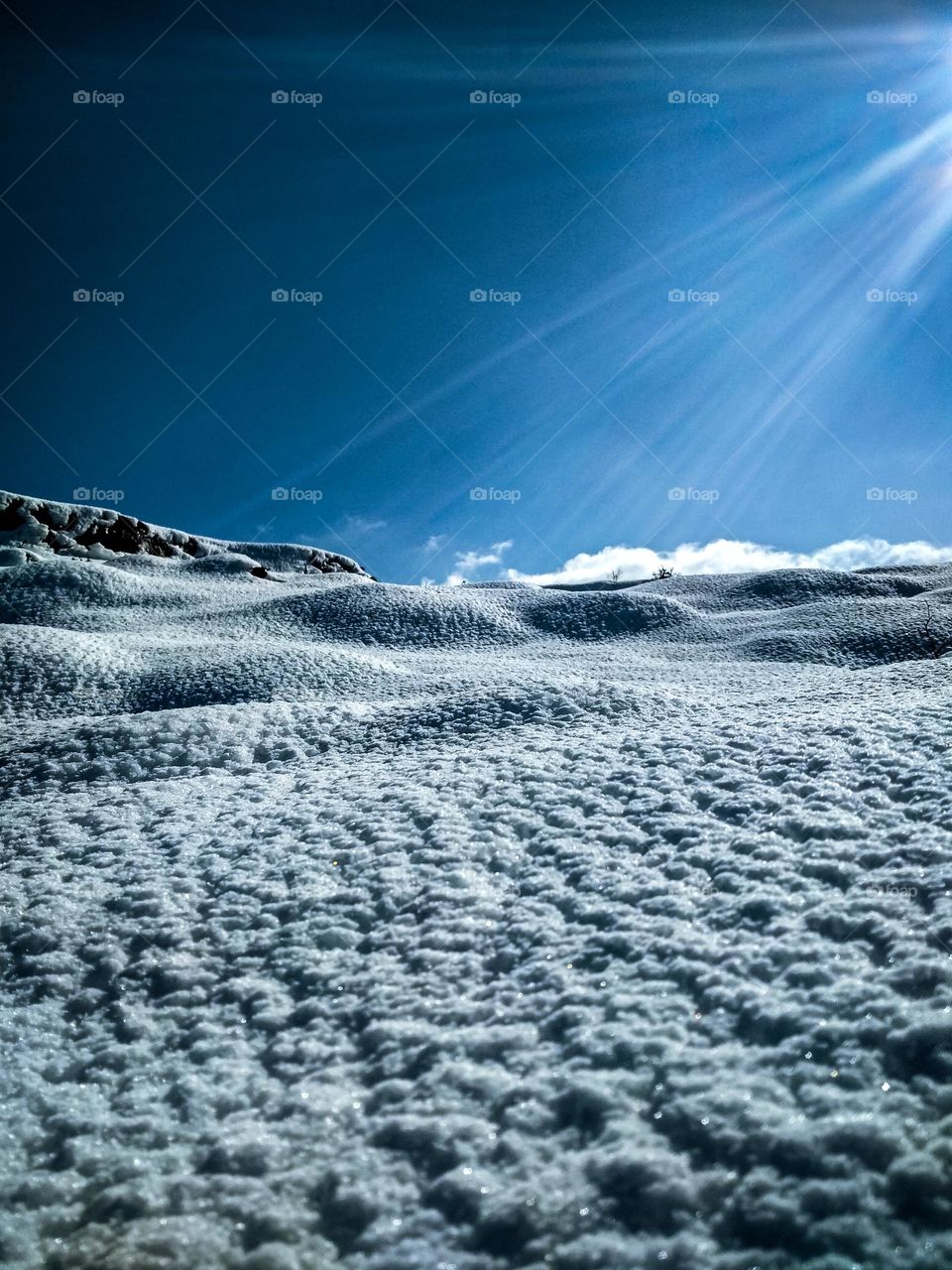 beautiful snow and sunshine.