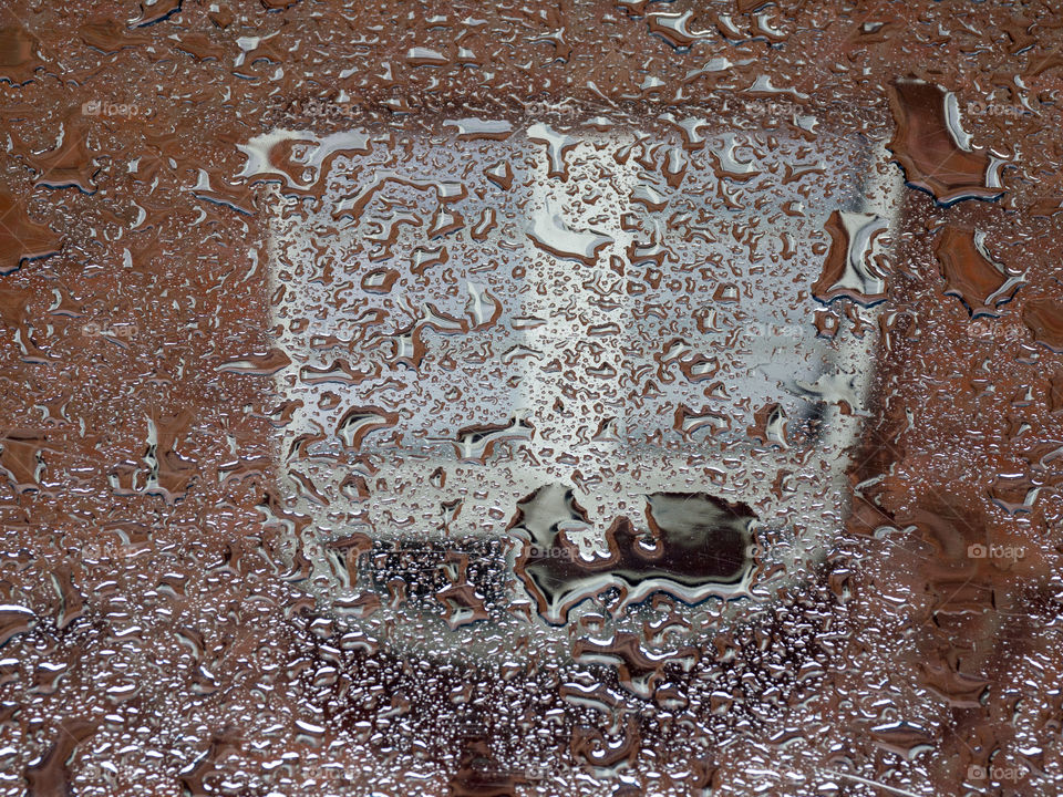 Reflection in rain droplets