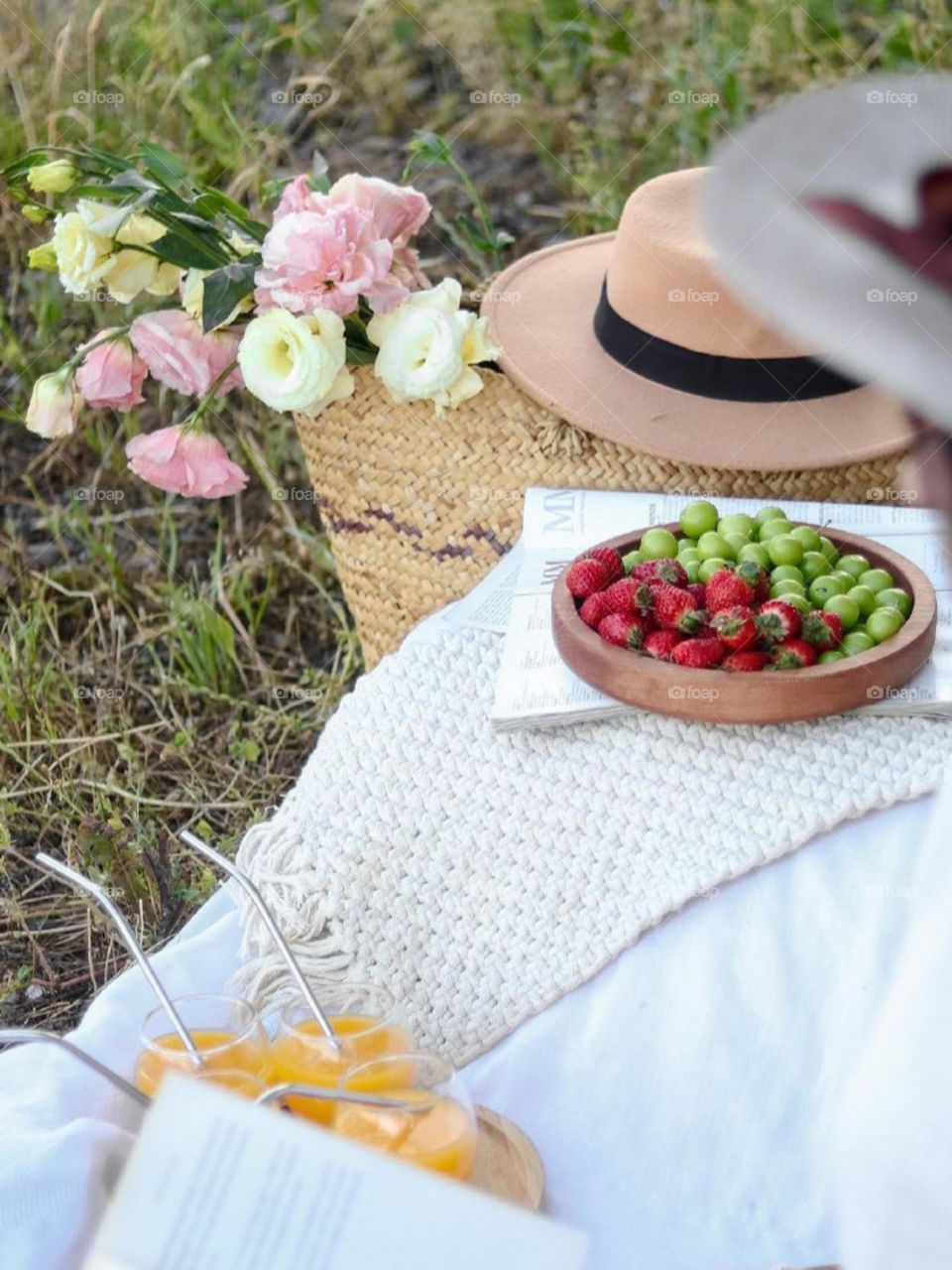 Friends, fruits, sunshine and happiness