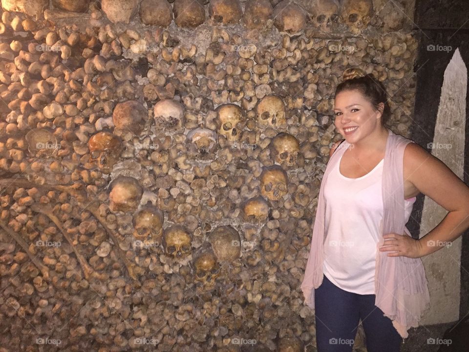 Smiling with skulls