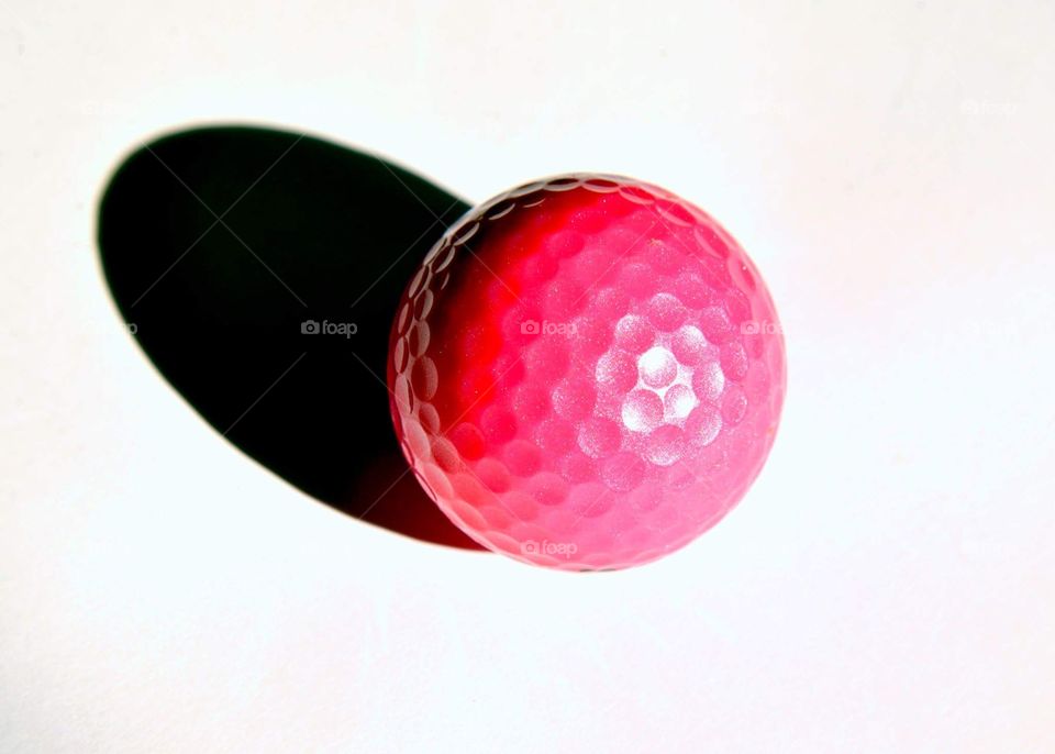 Hot pink golf ball