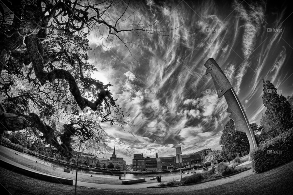 clouds black and white halmstad dramatic by hanswessberg