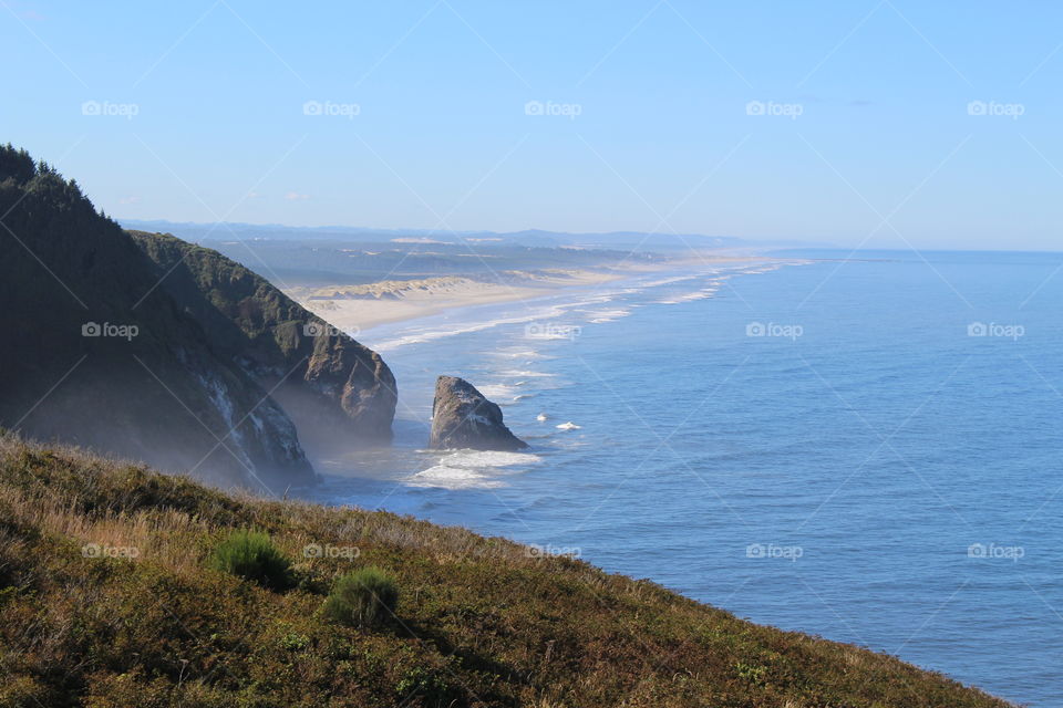 Rock formation at beach