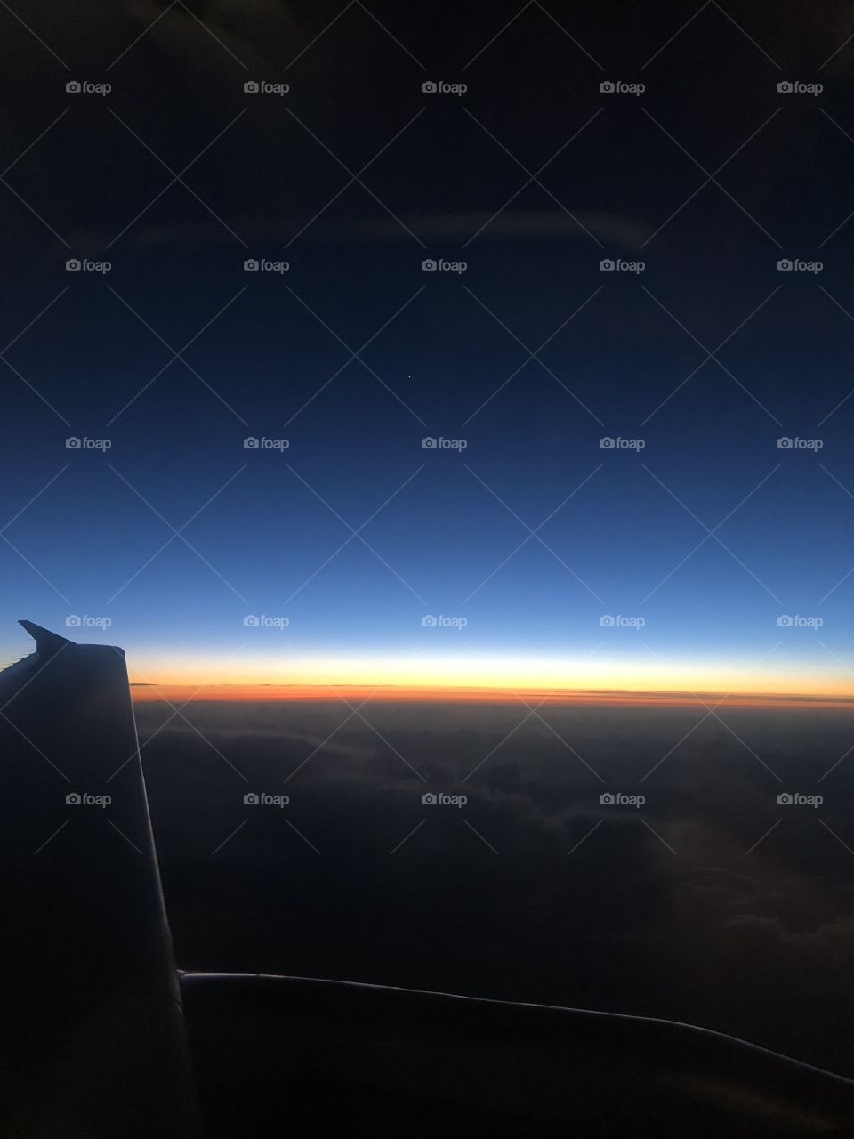 Dusk from a plane