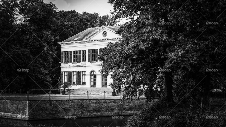 Castle in a park in Belgium