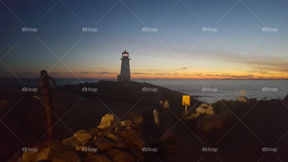 Lighthouse, No Person, Sunset, Seashore, Dawn