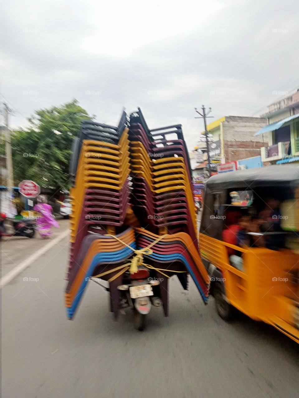 Ravarma VanguvO / Two Wheeler Adventure / Carrying Plastic Chairs / Self-confidence / Colours