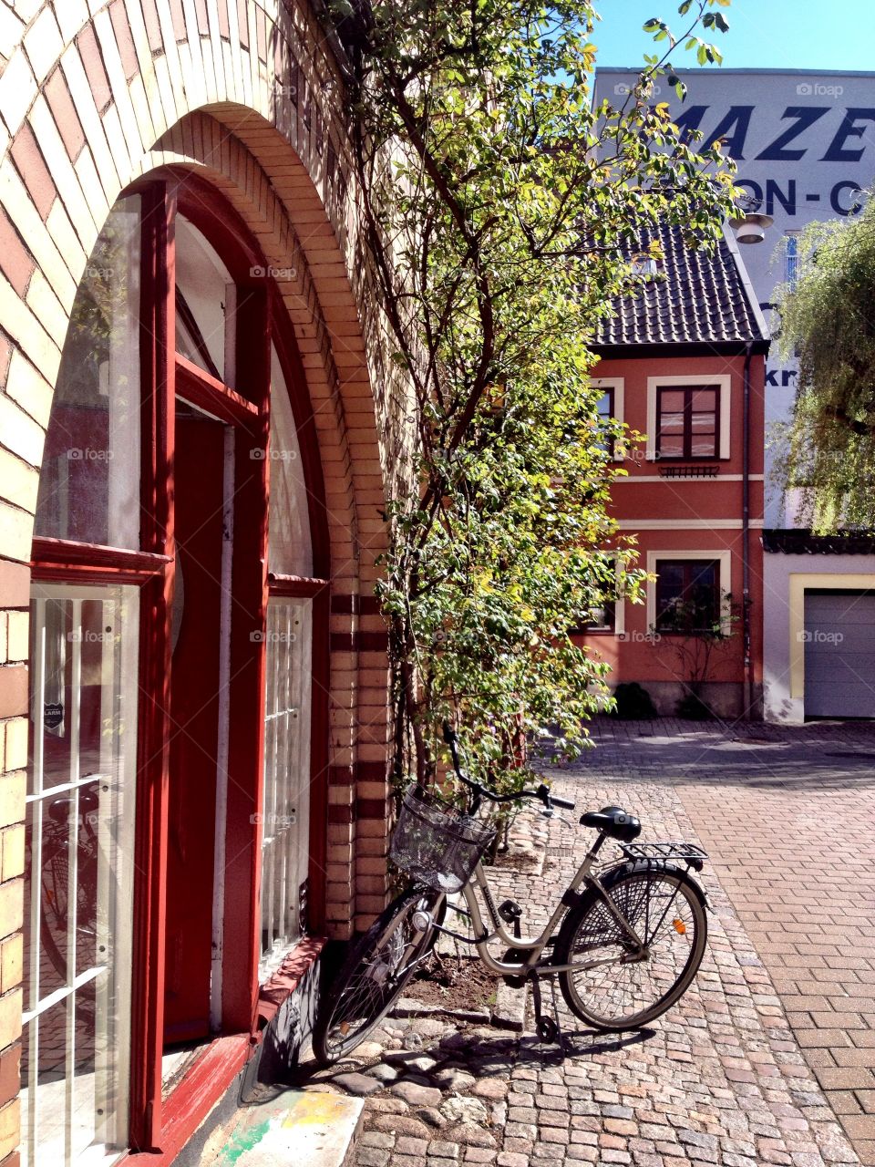 Door with roses