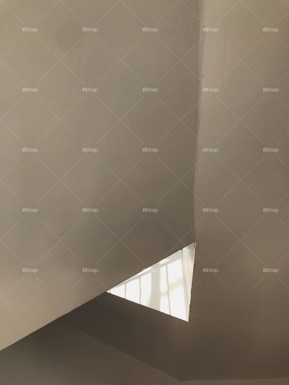 Triangle of a flight of stairs in a hospital