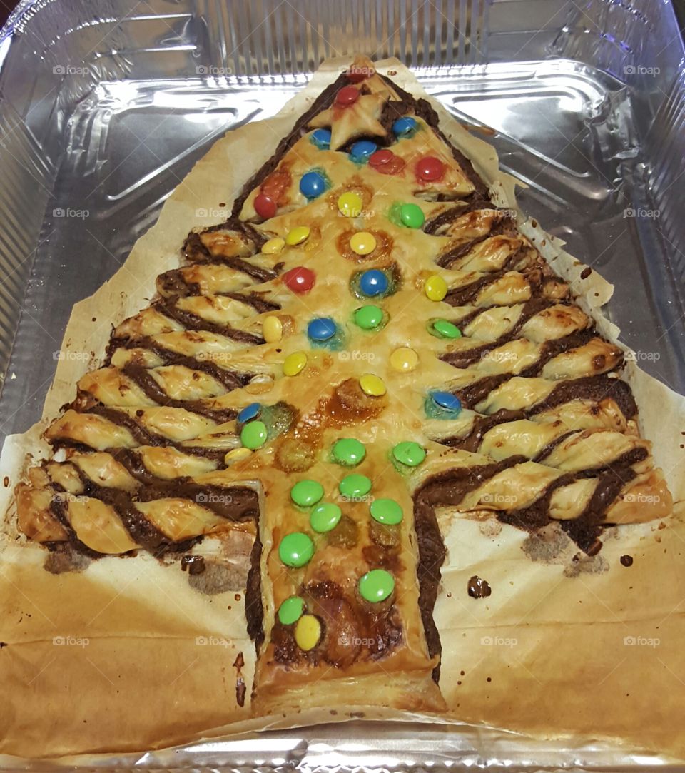 albero di natale con nutella