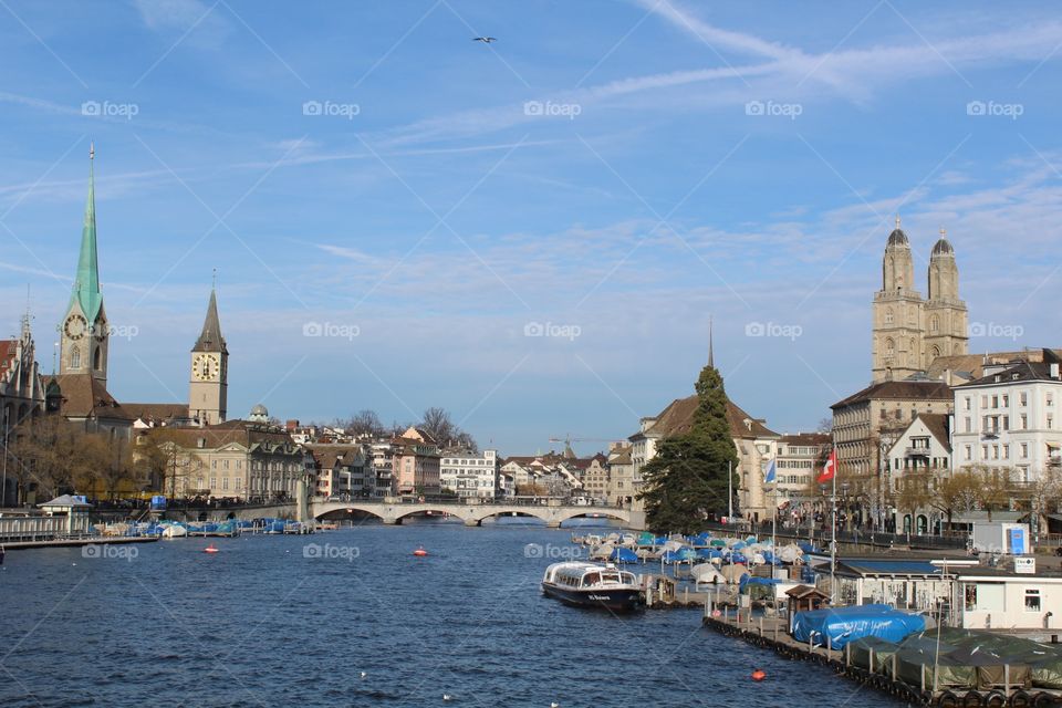 The largest city in Switzerland and one of the financial centers of the world, Zurich retains its old-time charm with the picturesque central Altstadt (Old Town), on either side of the Limmat River. #Zurich #Limmat