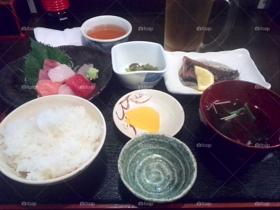 Japan fish lunch